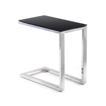 Tavolino STIVAR 30x50 cm cromo lucido/nero