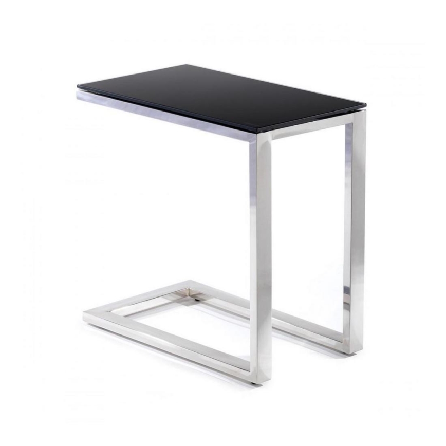 Tavolino STIVAR 30x50 cm cromo lucido/nero
