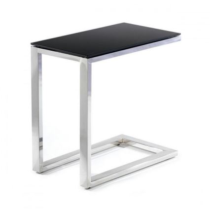 Tavolino STIVAR 30x50 cm cromo lucido/nero
