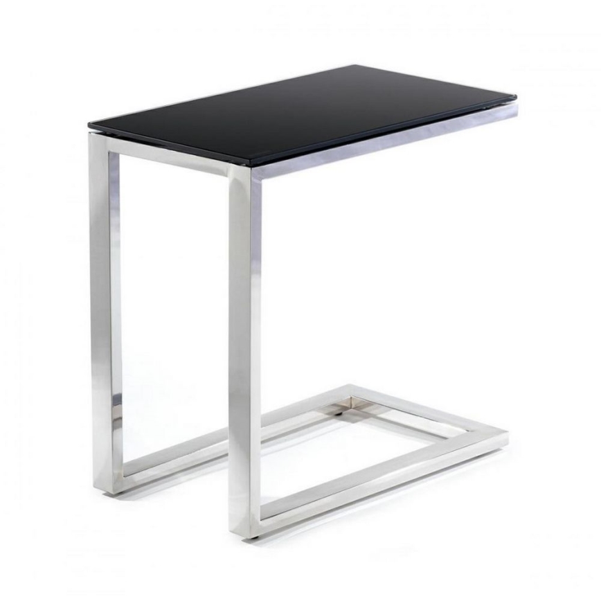 Tavolino STIVAR 30x50 cm cromo lucido/nero