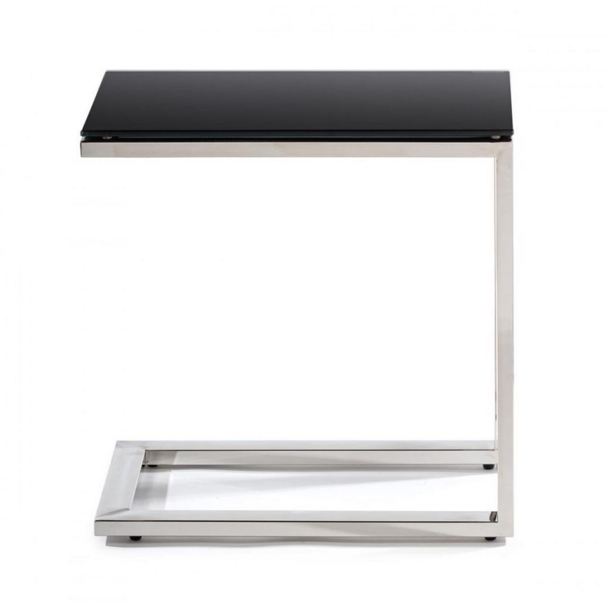 Tavolino STIVAR 30x50 cm cromo lucido/nero