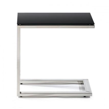 Tavolino STIVAR 30x50 cm cromo lucido/nero