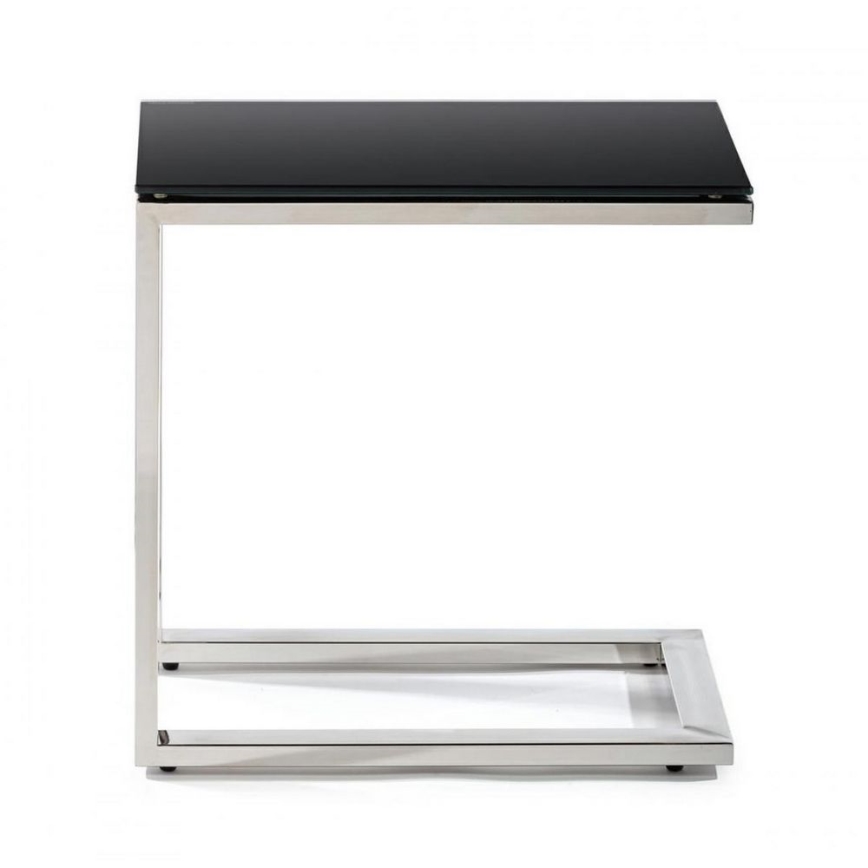 Tavolino STIVAR 30x50 cm cromo lucido/nero