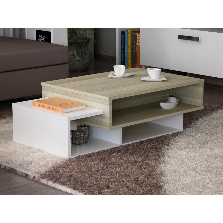 Tavolino TAB 32x105 cm beige/bianco