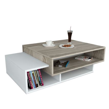 Tavolino TAB 32x105 cm beige/bianco