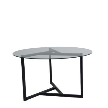 Tavolino TRIO 42x75 cm trasparente/nero