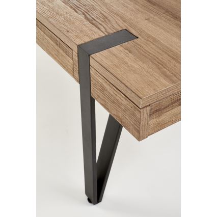Tavolino TULUZA 41x120 cm oro noce/nero