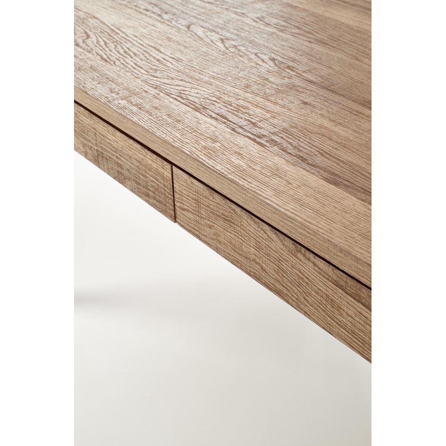 Tavolino TULUZA 41x120 cm oro noce/nero