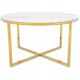 Tavolino VERTIGO 45x80 cm oro/marmo bianco