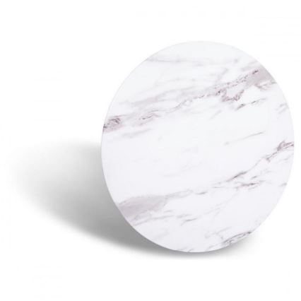 Tavolino VERTIGO 50x60 cm cromo lucido/bianco