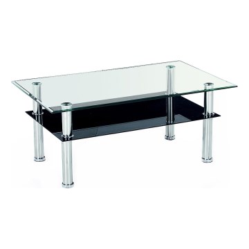 Tavolino YOLANDA 50x103 cm limpido/cromo lucido