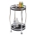 Tavolo da bar mobile BAR 71x42 cm cromo lucido/nero
