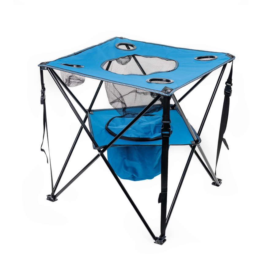 Tavolo da campeggio pieghevole + 2x sedia blu