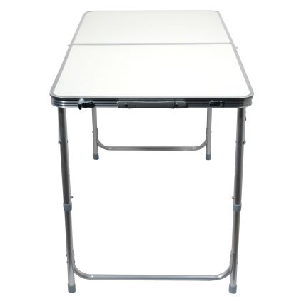 Tavolo da campeggio pieghevole + 4x sedia bianco/cromo opaco