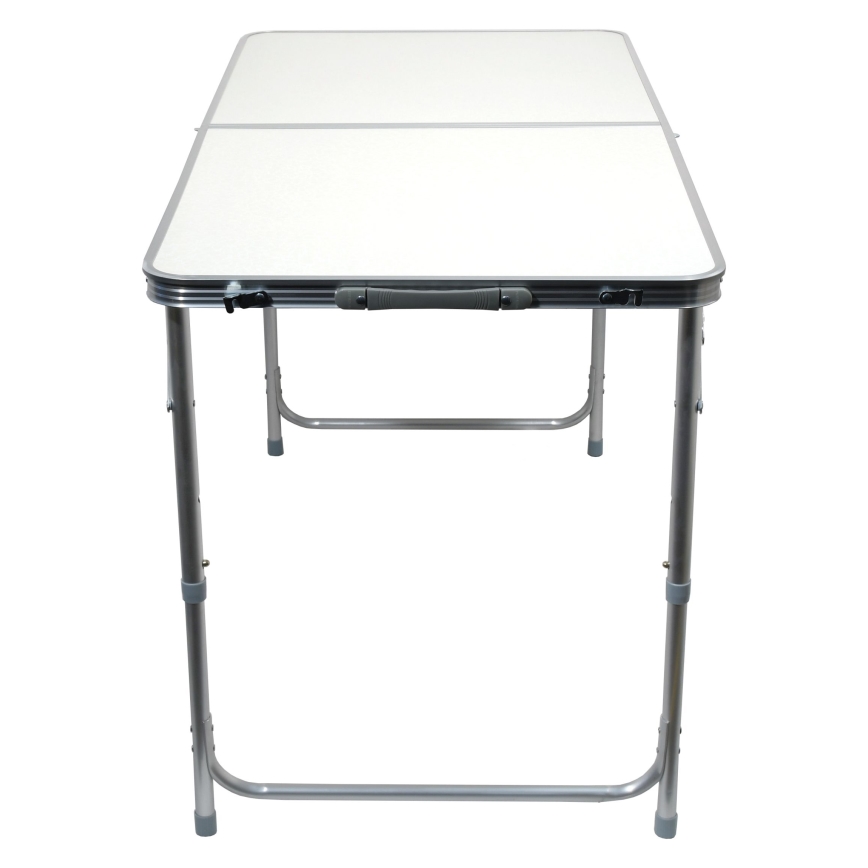 Tavolo da campeggio pieghevole + 4x sedia bianco/cromo opaco