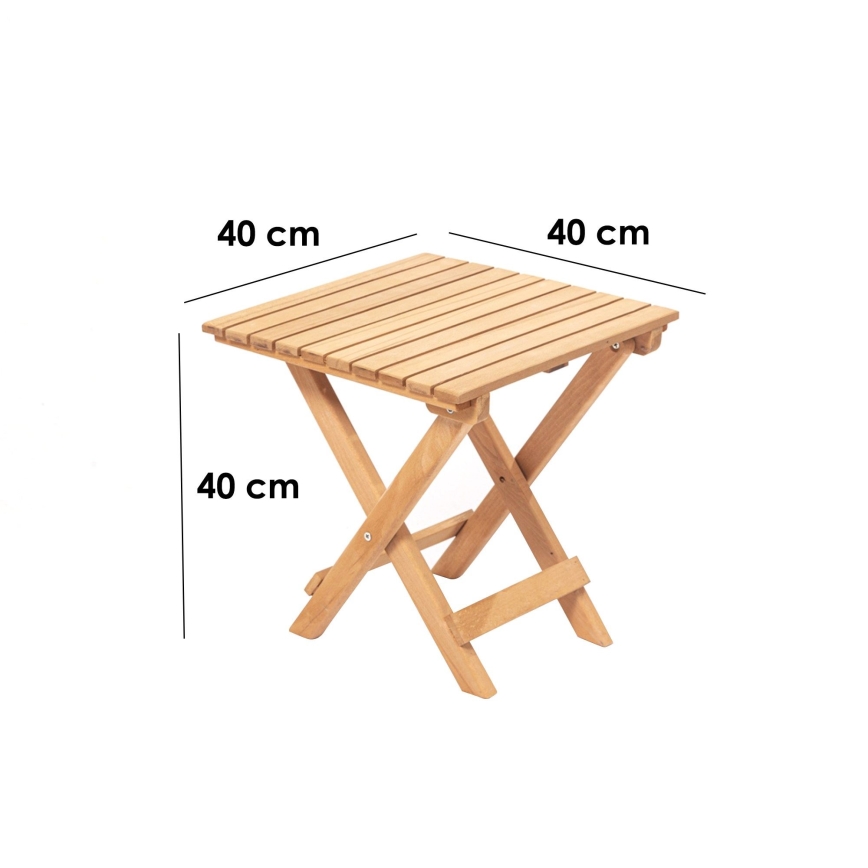 Tavolo da giardino 40x40 cm faggio