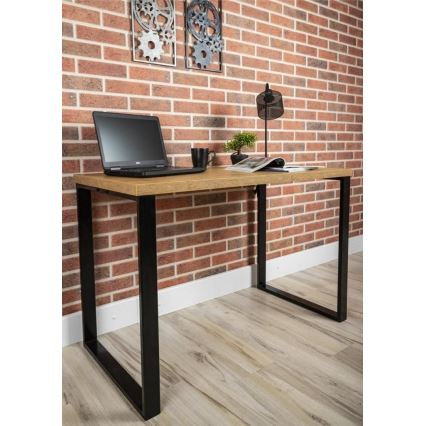 Tavolo da lavoro BLAT 120x60 cm nero/marrone