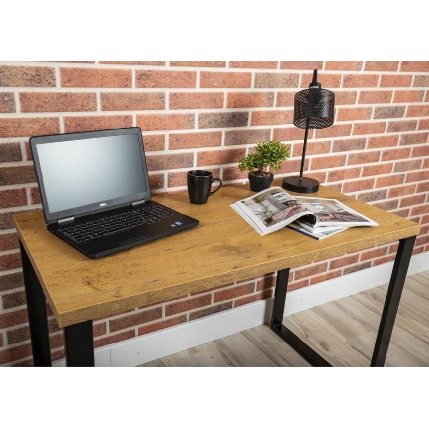 Tavolo da lavoro BLAT 120x60 cm nero/marrone
