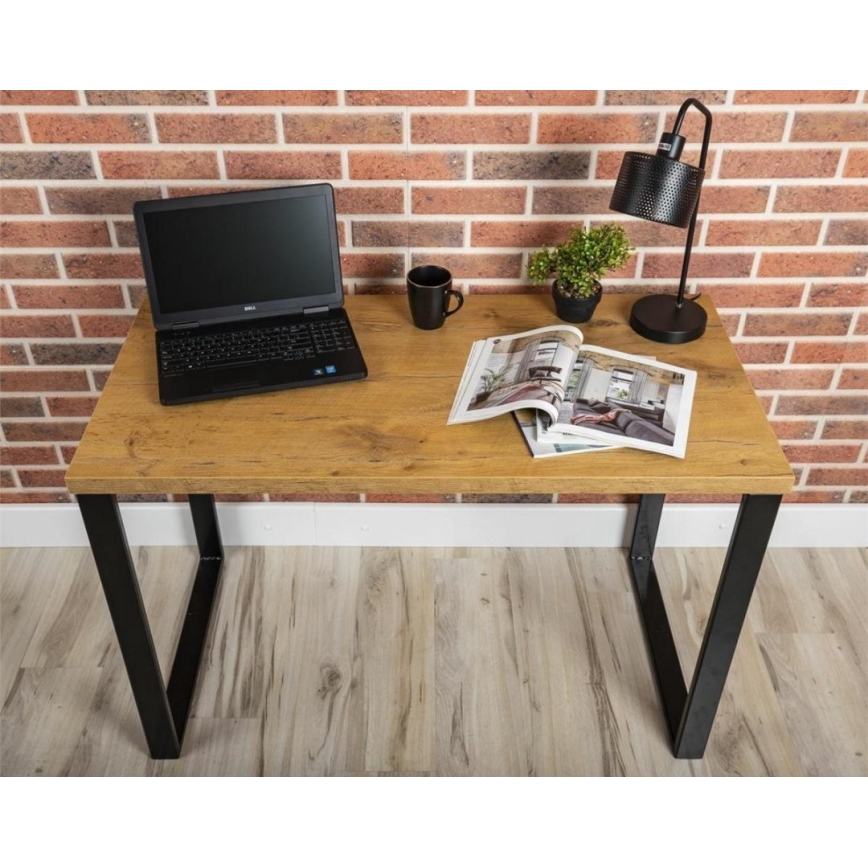 Tavolo da lavoro BLAT 120x60 cm nero/marrone