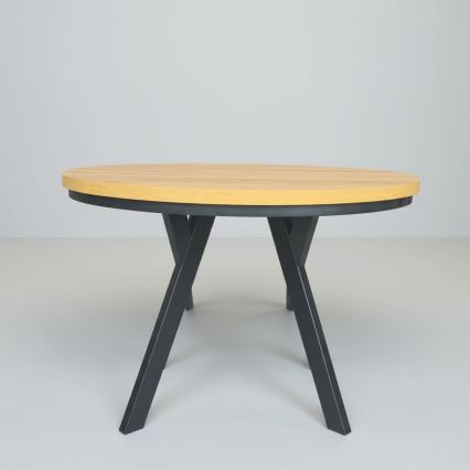 Tavolo da pranzo allungabile CENTRO 100/140x77 cm rovere craft/nero