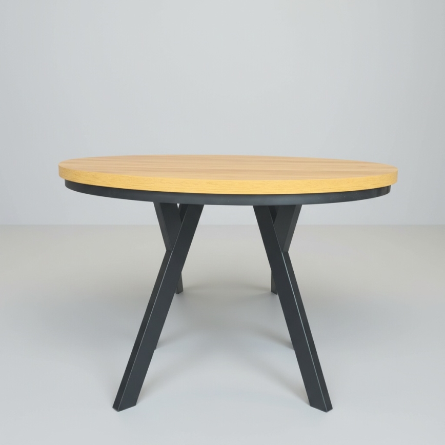 Tavolo da pranzo allungabile CENTRO 100/140x77 cm rovere craft/nero