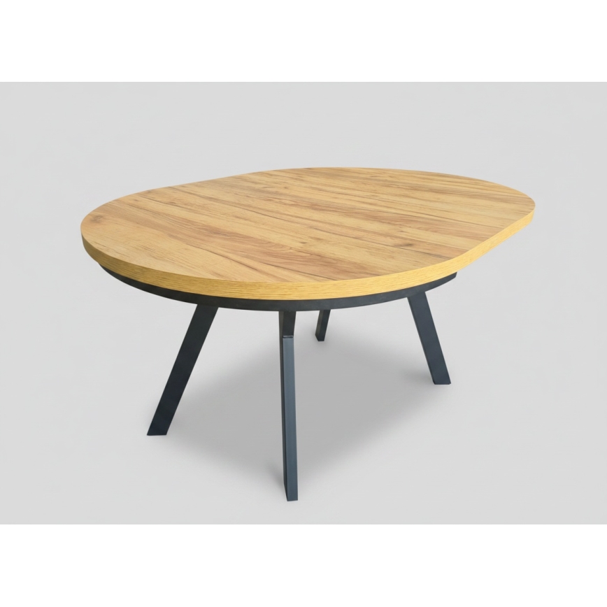 Tavolo da pranzo allungabile CENTRO 100/140x77 cm rovere craft/nero