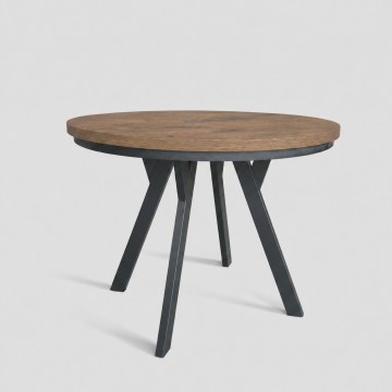 Tavolo da pranzo allungabile CENTRO 100/140x77 cm rovere Lefkas/nero