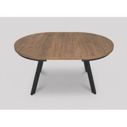 Tavolo da pranzo allungabile CENTRO 100/140x77 cm rovere Lefkas/nero