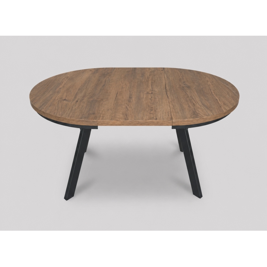 Tavolo da pranzo allungabile CENTRO 100/140x77 cm rovere Lefkas/nero