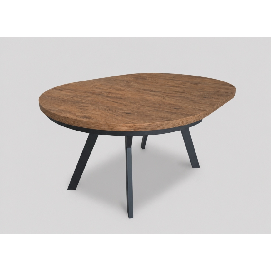 Tavolo da pranzo allungabile CENTRO 100/140x77 cm rovere Lefkas/nero