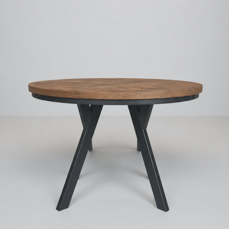 Tavolo da pranzo allungabile CENTRO 100/140x77 cm rovere Lefkas/nero