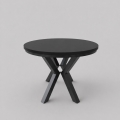 Tavolo da pranzo allungabile CONVI 100/140x73 cm nero