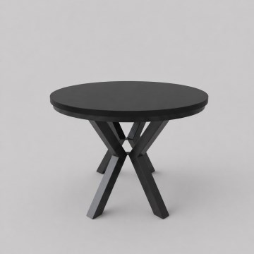 Tavolo da pranzo allungabile CONVI 100/140x73 cm nero