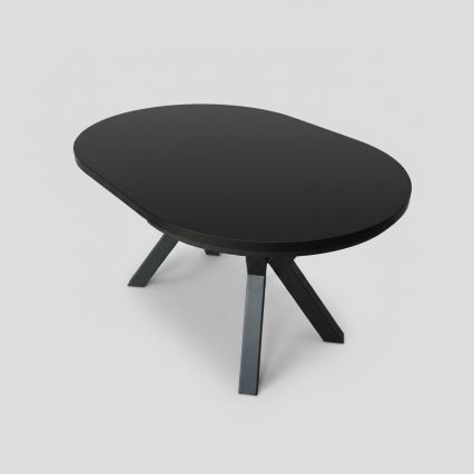 Tavolo da pranzo allungabile CONVI 100/140x73 cm nero