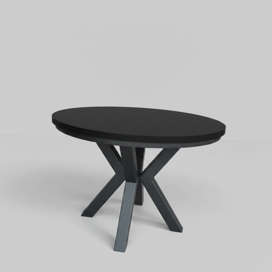 Tavolo da pranzo allungabile CONVI 100/140x73 cm nero