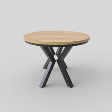 Tavolo da pranzo allungabile CONVI 100/140x73 cm rovere craft/nero