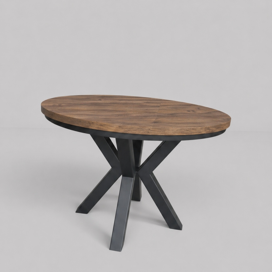 Tavolo da pranzo allungabile CONVI 100/140x73 cm rovere Lefkas/nero