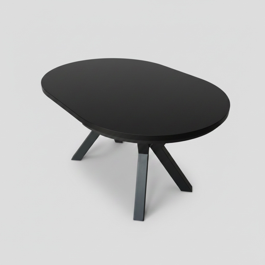 Tavolo da pranzo allungabile CONVI 100/140x77 cm nero