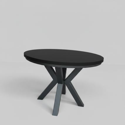 Tavolo da pranzo allungabile CONVI 100/140x77 cm nero