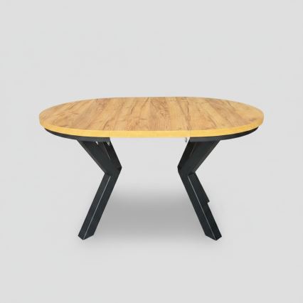 Tavolo da pranzo allungabile CONVI 100/140x77 cm rovere craft/nero