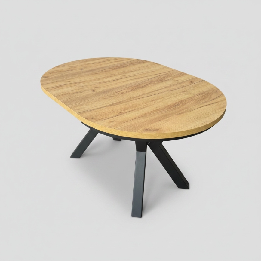 Tavolo da pranzo allungabile CONVI 100/140x77 cm rovere craft/nero