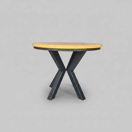 Tavolo da pranzo allungabile CONVI 100/140x77 cm rovere craft/nero