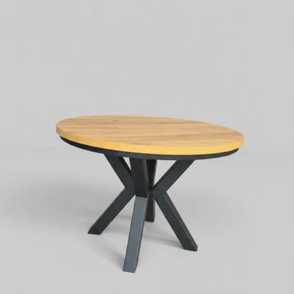 Tavolo da pranzo allungabile CONVI 100/140x77 cm rovere craft/nero