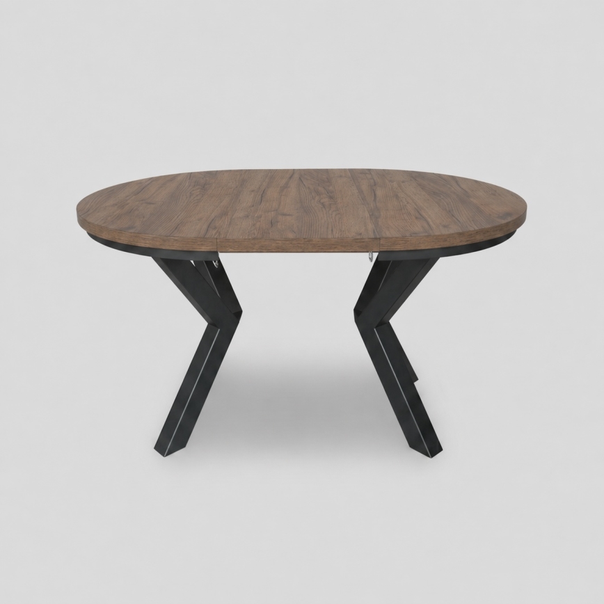 Tavolo da pranzo allungabile CONVI 100/140x77 cm rovere lefkas/nero