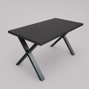Tavolo da pranzo allungabile DOMO 150/190x80 cm nero