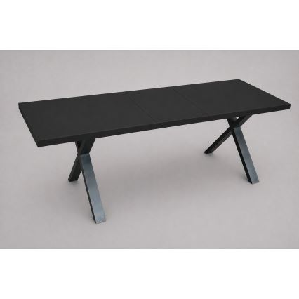 Tavolo da pranzo allungabile DOMO 150/190x80 cm nero