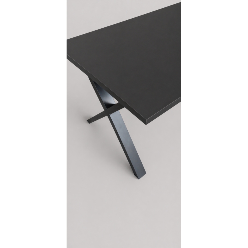 Tavolo da pranzo allungabile DOMO 150/190x80 cm nero