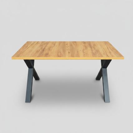 Tavolo da pranzo allungabile DOMO 150/190x80 cm rovere craft/nero