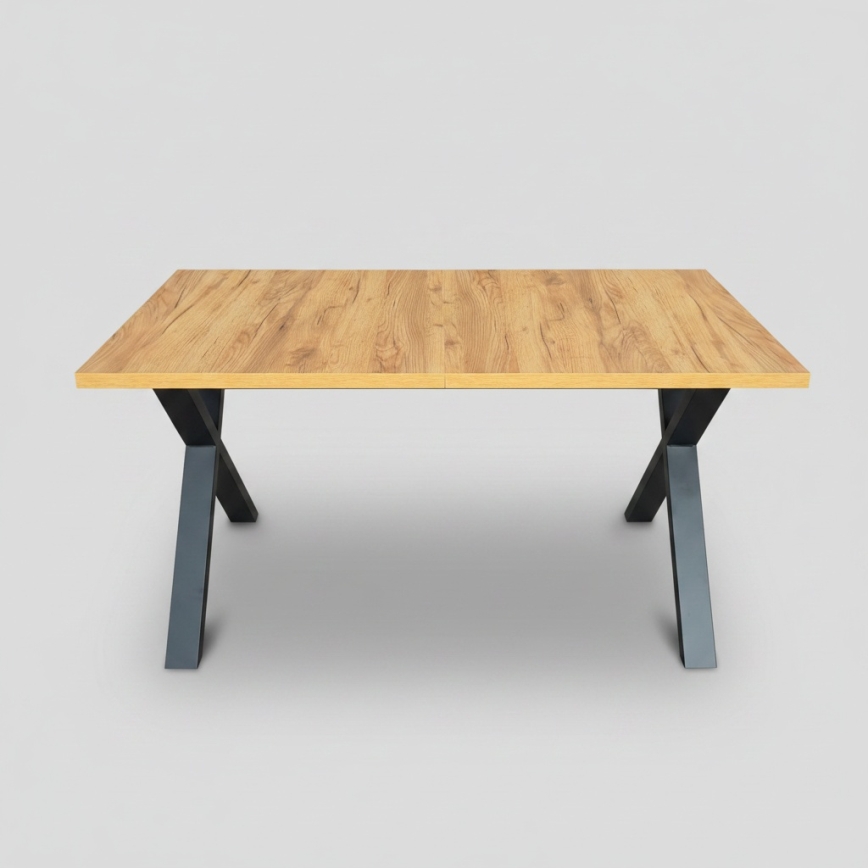 Tavolo da pranzo allungabile DOMO 150/190x80 cm rovere craft/nero
