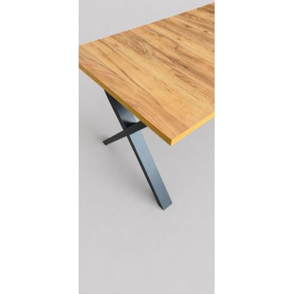 Tavolo da pranzo allungabile DOMO 150/190x80 cm rovere craft/nero